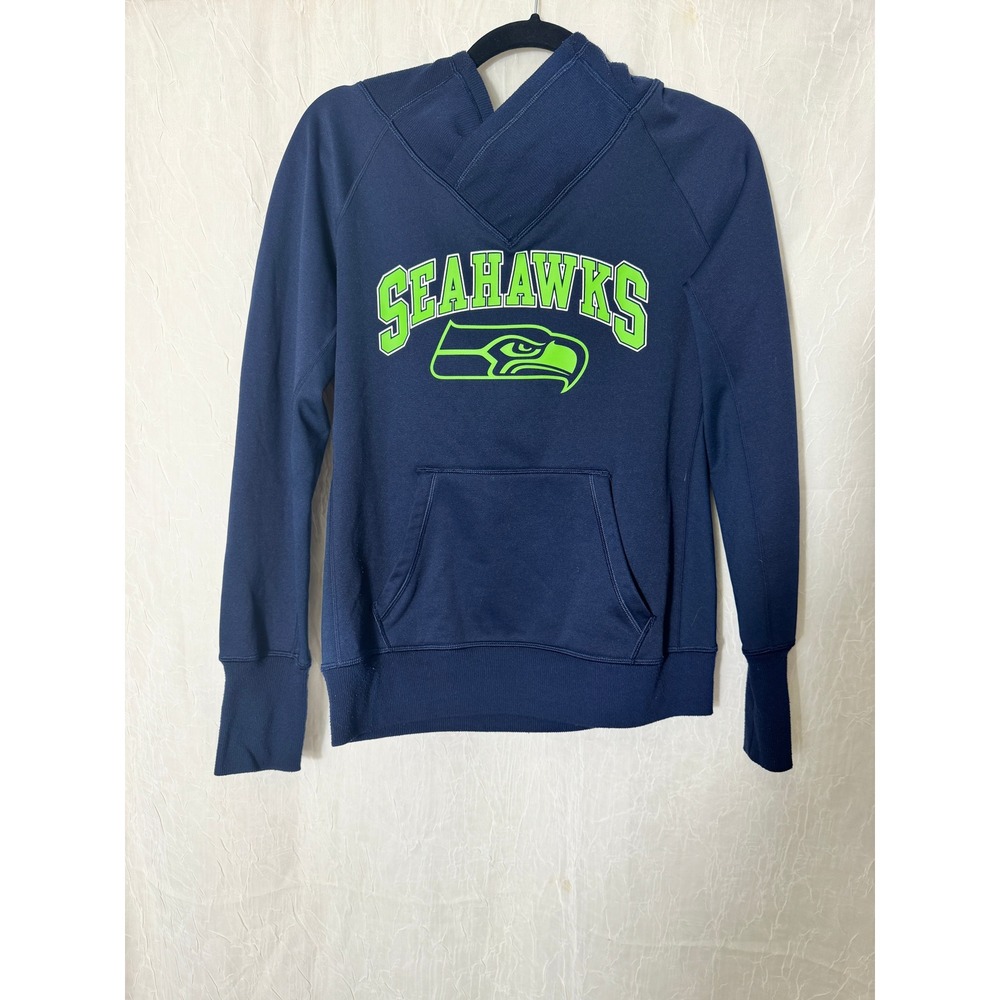 Nike Seattle Seahawks Hoodie Womens Medium Navy Blue Excellent NFL Therma-FIT